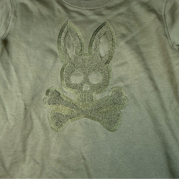 Psycho Bunny Youth Logo Sweatshirt Size Medium (10/12) Green - Picture 3 of 4